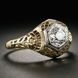 .48 Carat Diamond Art Deco Two-Tone Engagement Ring