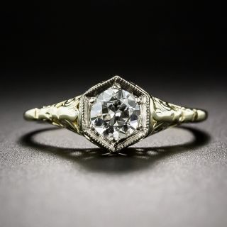 .48 Carat Diamond Two-Tone Gold Solitaire Engagement Ring