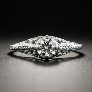 .48 Carat Diamond Vintage Engagement Ring - Signed Belais