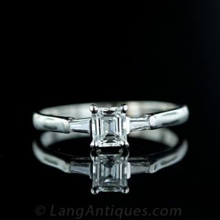 Emerald Cut Diamond Solitaire Main View