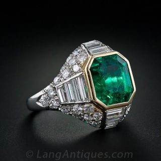 5.00 Carat Emerald Diamond Ring - 1