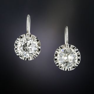 5.01 Carats Diamond Drop Earrings - 3