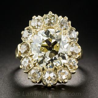 5.07 Carat Antique Cushion-Cut Diamond Halo Ring - GIA - 2