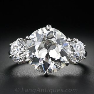5.09 ct. European-Cut Antique Diamond Ring