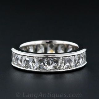 5.30 Carat French-Cut Diamond Platinum Wedding Band