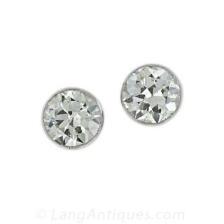 Antique Diamond Stud Earrings