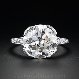  5.50 Carat Art Deco Diamond Ring