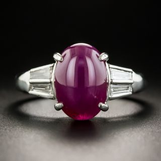 5.50 Carat Star Ruby and Diamond Ring
