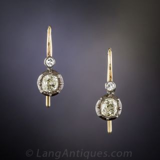 .50 Carat Antique Diamond Dangles