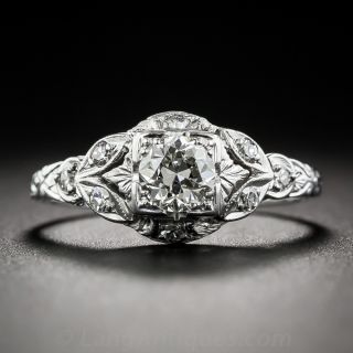 .50 Carat Art Deco Diamond Engagement Ring 