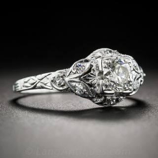 .50 Carat Art Deco Diamond Engagement Ring 