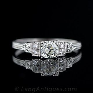 .50 Carat Art Deco Diamond Engagement Ring