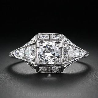 Art Deco Diamond Engagement Ring 