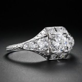 .50 Carat Art Deco Diamond Engagement Ring