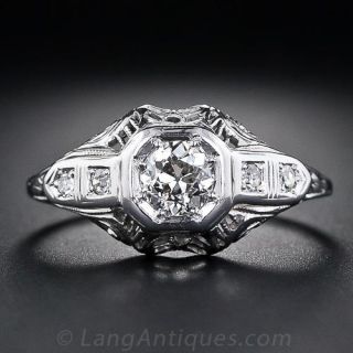 .50 Carat Art Deco Diamond Engagement Ring