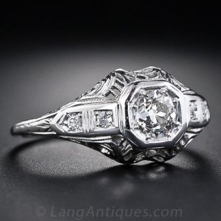 .50 Carat Art Deco Diamond Engagement Ring
