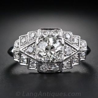 .50 Carat Art Deco Diamond Engagement Ring