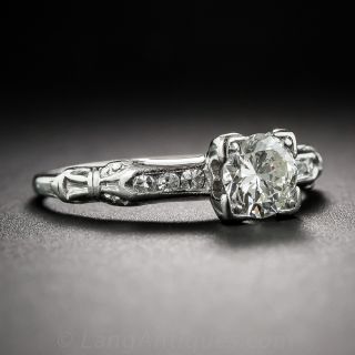 .50 Carat Art Deco Engagement Ring in Platinum
