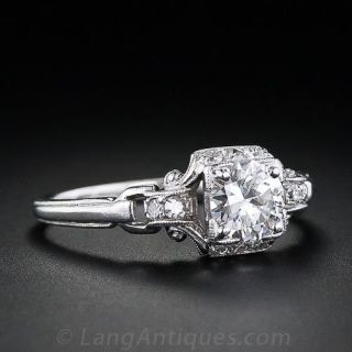 .50 Carat Art Deco Granat Brothers Diamond Engagement Ring