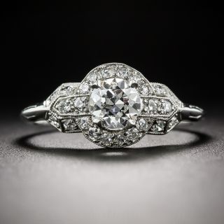 .50 Carat Diamond and Platinum Art Deco Engagement Ring