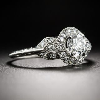 .50 Carat Diamond and Platinum Art Deco Engagement Ring