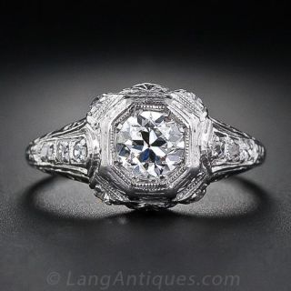 .50 Carat Diamond Art Deco Engagement Ring - 1