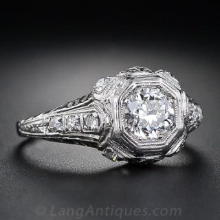 .50 Carat Diamond Art Deco Engagement Ring
