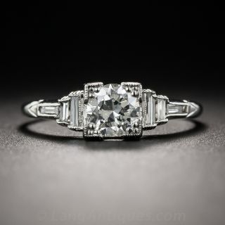.50 Carat Diamond Art Deco Platinum Engagement Ring - 2
