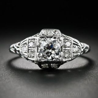 .50 Carat Diamond Filigree Engagement Ring