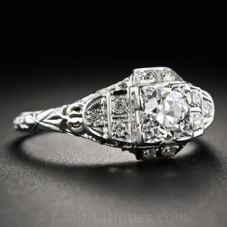 .50 Carat Diamond Filigree Engagement Ring