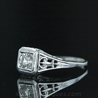 .50 Carat Diamond Filigree Engagement Ring