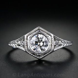 .50 Carat Diamond Filigree Ring, Circa 1920