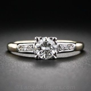 .50 Carat Diamond Mid-Century Vintage Engagement Ring