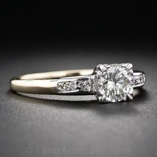.50 Carat Diamond Mid-Century Vintage Engagement Ring