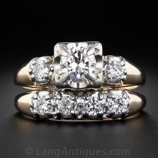 .50 Carat Diamond Vintage Illusion Wedding Set