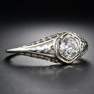 .50 Carat early 20th Century Diamond Solitaire Engagement Ring