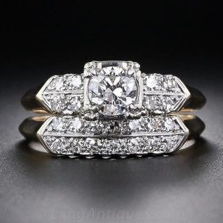 .50 Carat Mid-Century Diamond Wedding Set