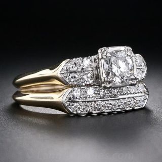 .50 Carat Mid-Century Diamond Wedding Set