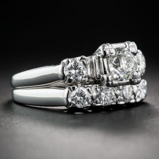 .50 Carat Mid-Century Vinatge Wedding Set