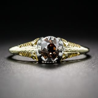 .50 Carat Natural Fancy Deep Brown Diamond Ring