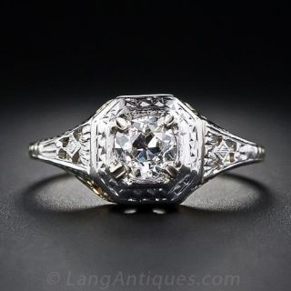 .50 Carat Two-Tone Gold Engagement Ring