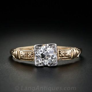 .50 carat Two-Tone Vintage Diamond Solitaire