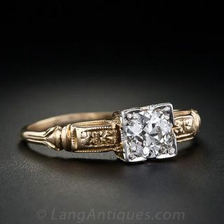 .50 carat Two-Tone Vintage Diamond Solitaire