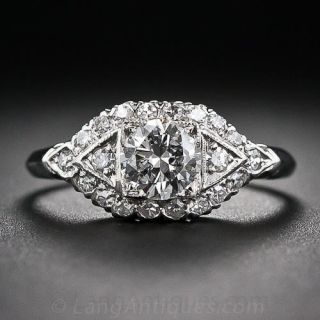 .50 Carat Vintage Diamond Engagement Ring in Platinum