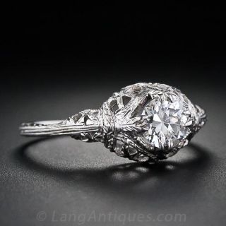 .50 Carat Vintage Filigree Diamond Ring