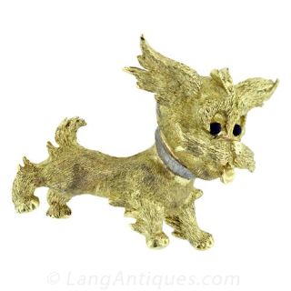 50 s Puppy Brooch Main View