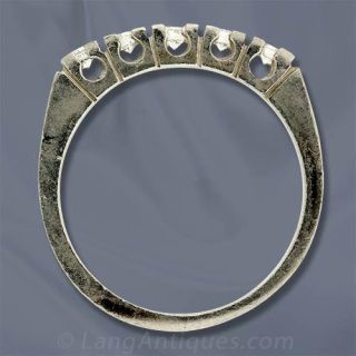50s Classic Five-Stone Diamond Wedding Band
