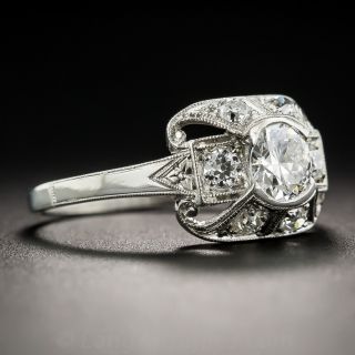 .51 Carat Art Deco Platinum Diamond Ring - GIA F VS1