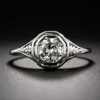 .51 Carat Art Deco Solitaire Engagement Ring 