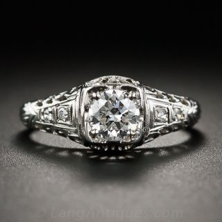 .51 Carat Diamond Art Deco Engagement Ring